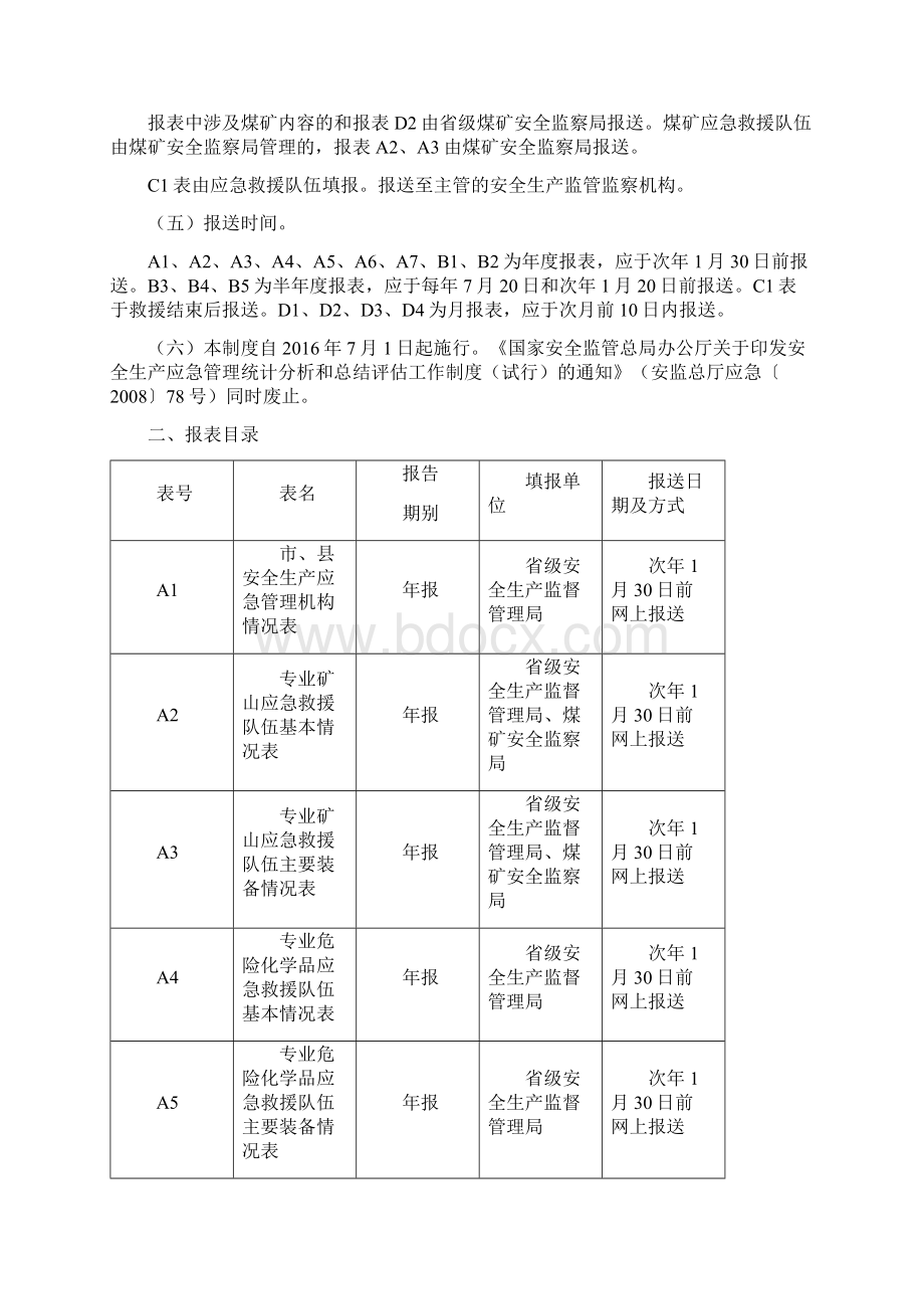 安全生产应急管理统计报表制度Word文件下载.docx_第3页