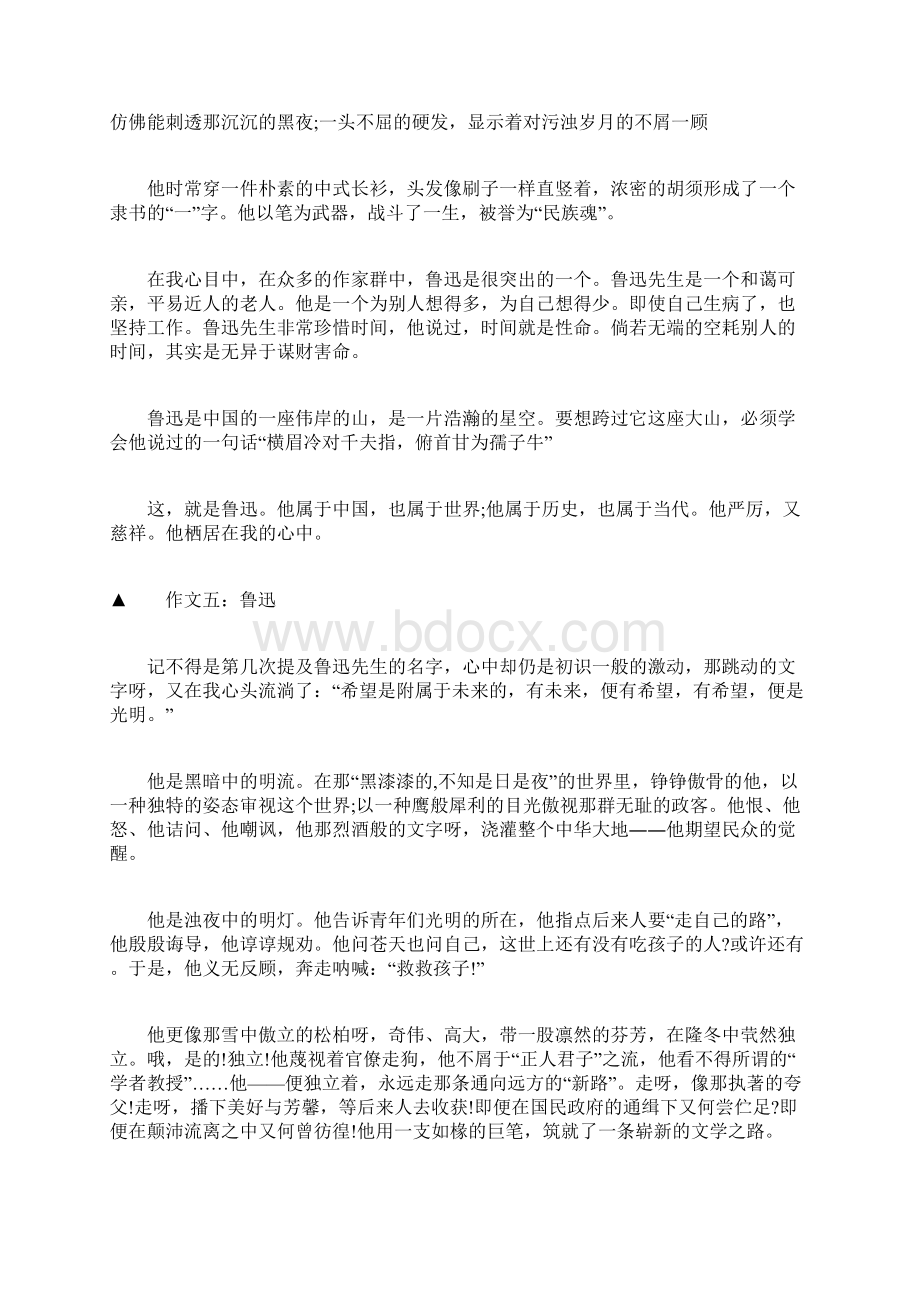 关于鲁迅的话题作文8篇文档格式.docx_第3页