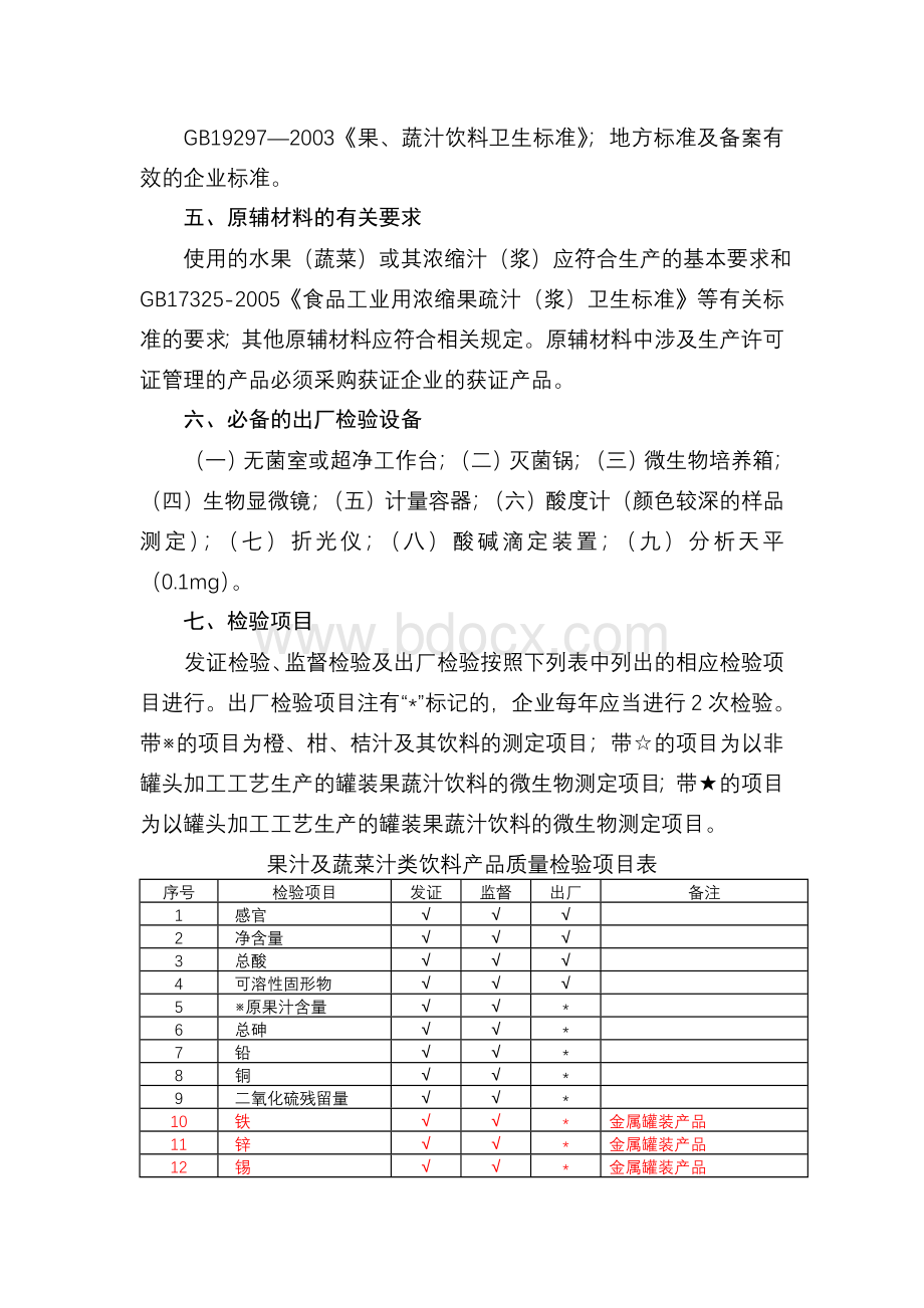 饮料产品生产许可证审查细则(2006版)Word文件下载.doc_第3页