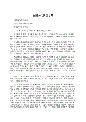 校园文化活动总结Word文件下载.docx