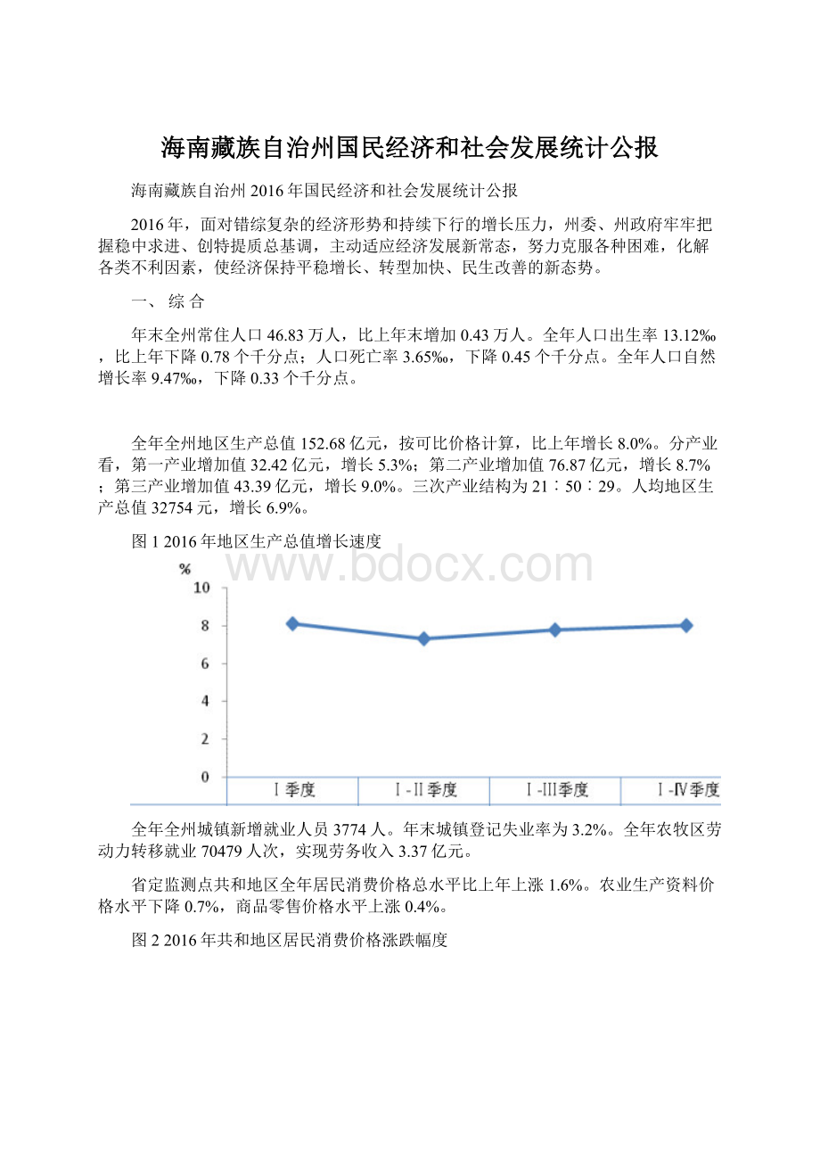 海南藏族自治州国民经济和社会发展统计公报.docx