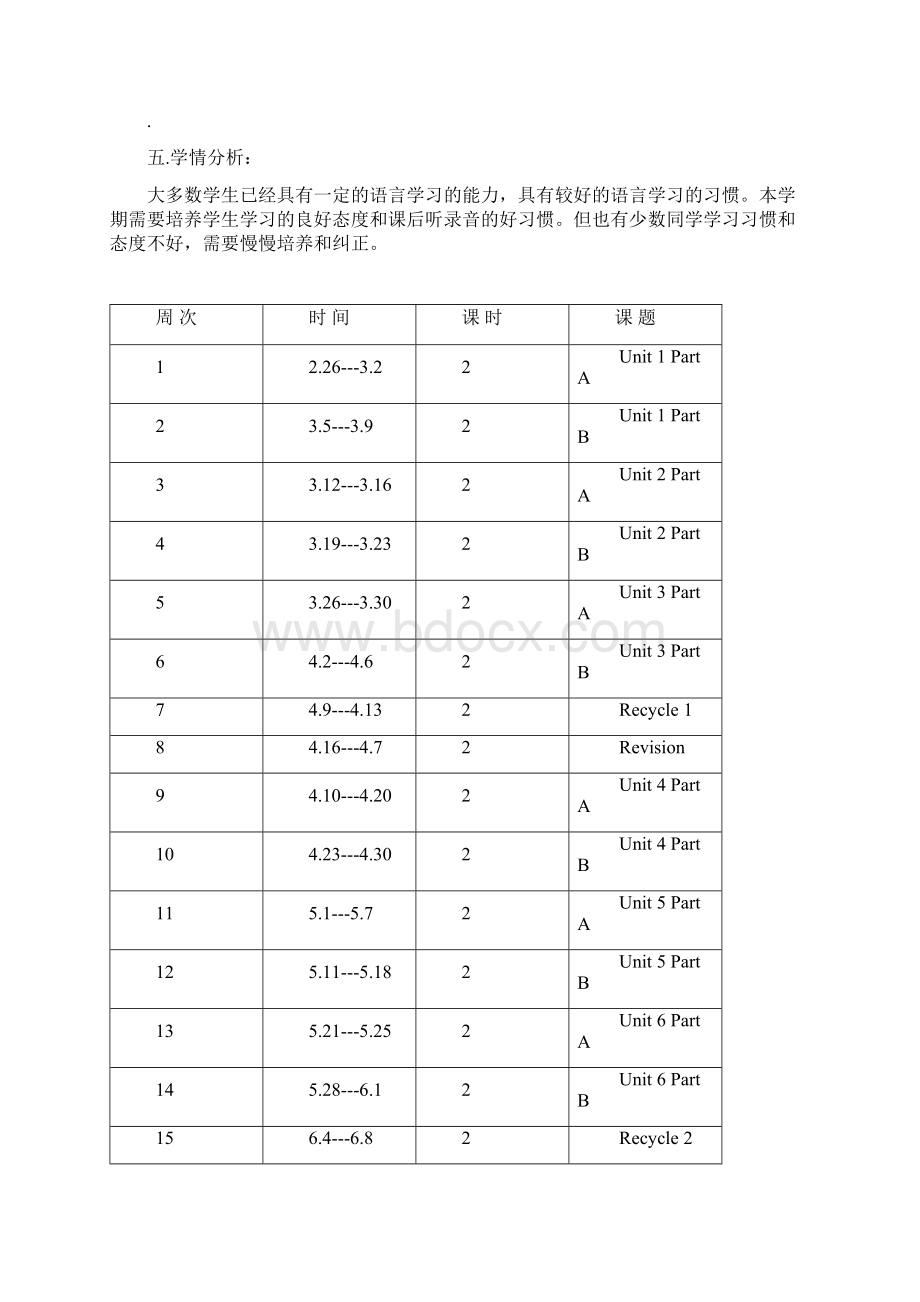 PEP教材小学英语五年级下册教案.docx_第3页