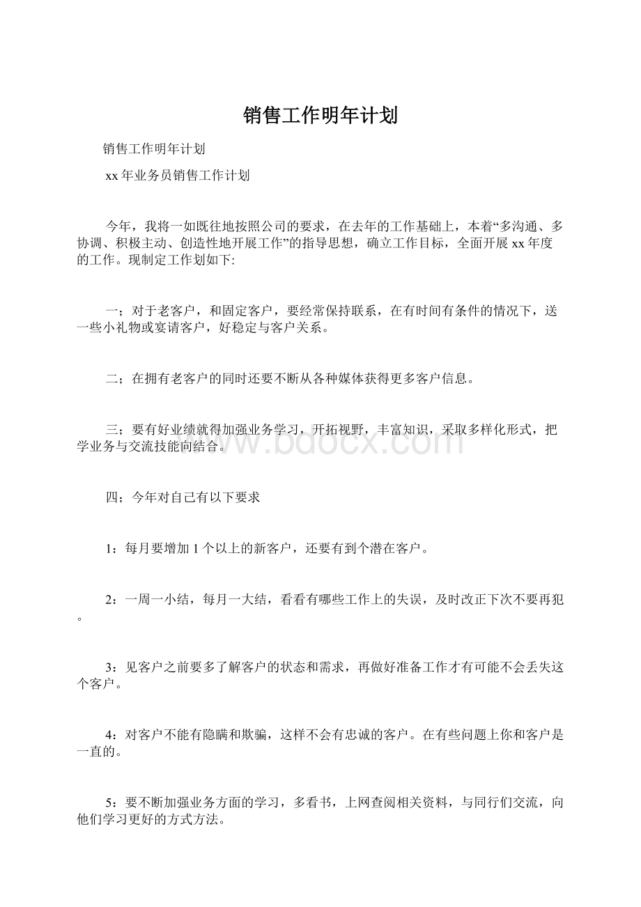 销售工作明年计划.docx