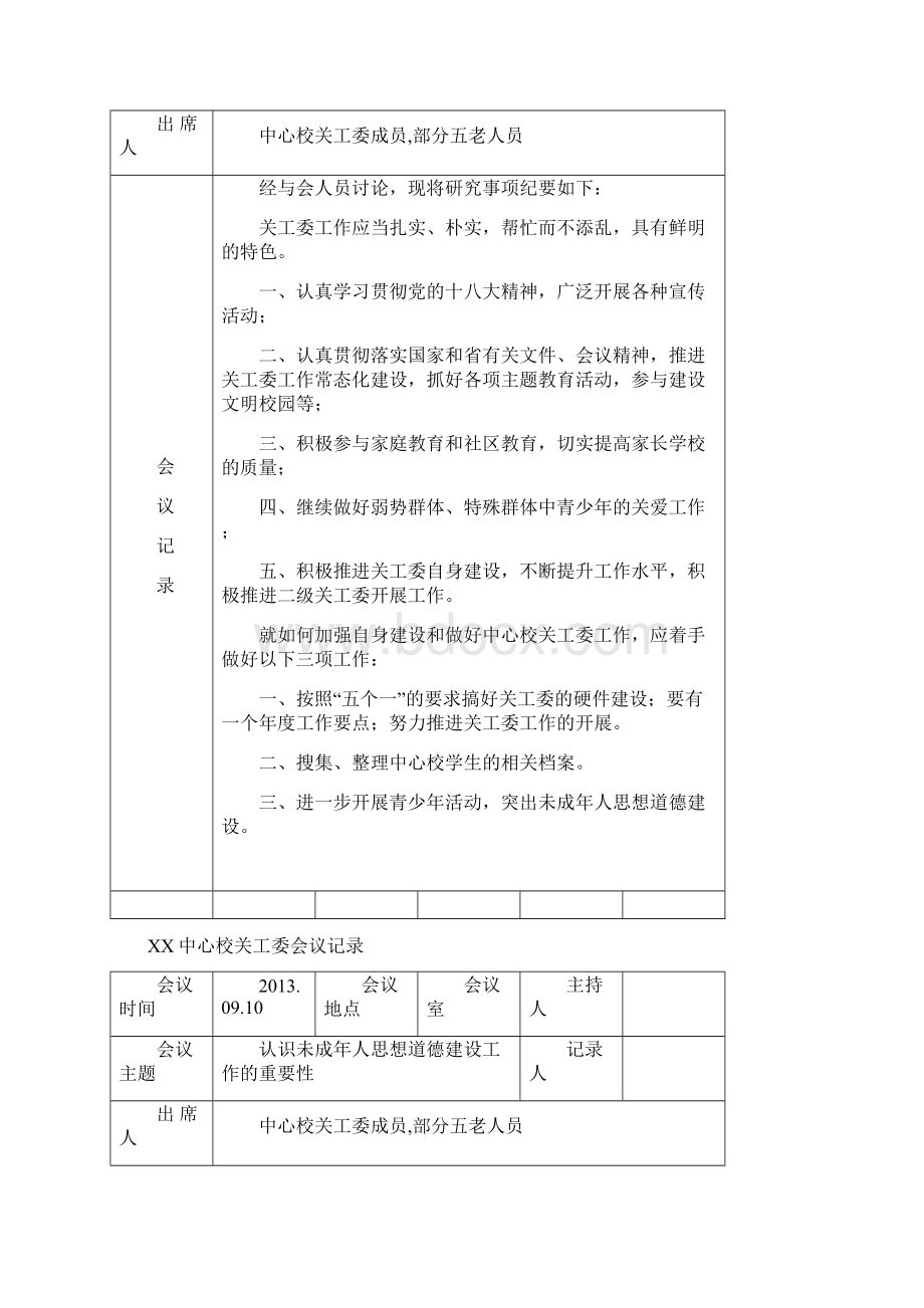 中心校关工委会议记录Word格式.docx_第2页