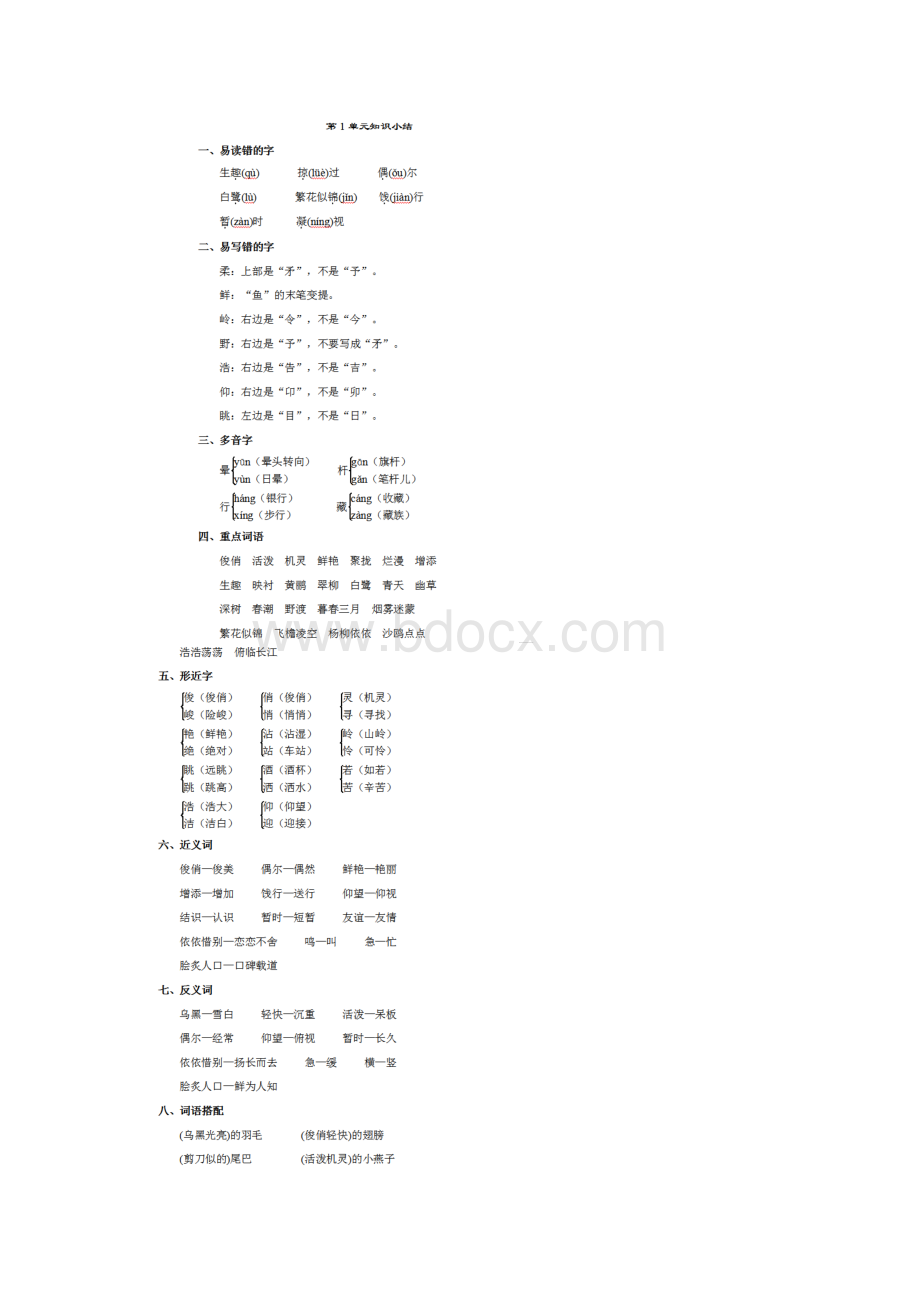 济南市苏教版版语文三年级下册春全册知识点整理.docx_第2页