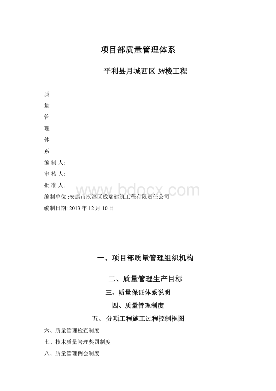 项目部质量管理体系.docx