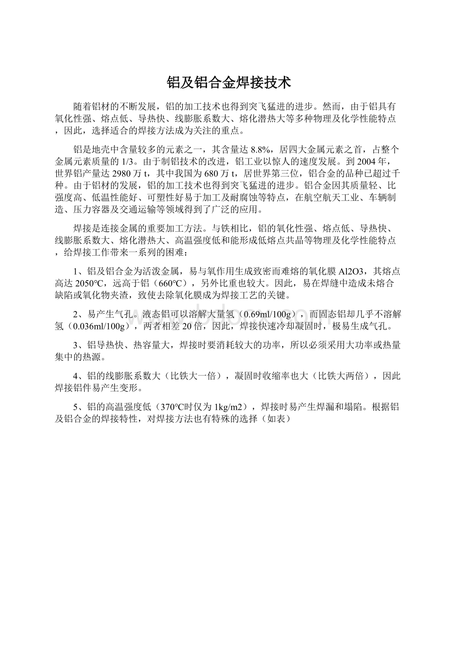 铝及铝合金焊接技术.docx