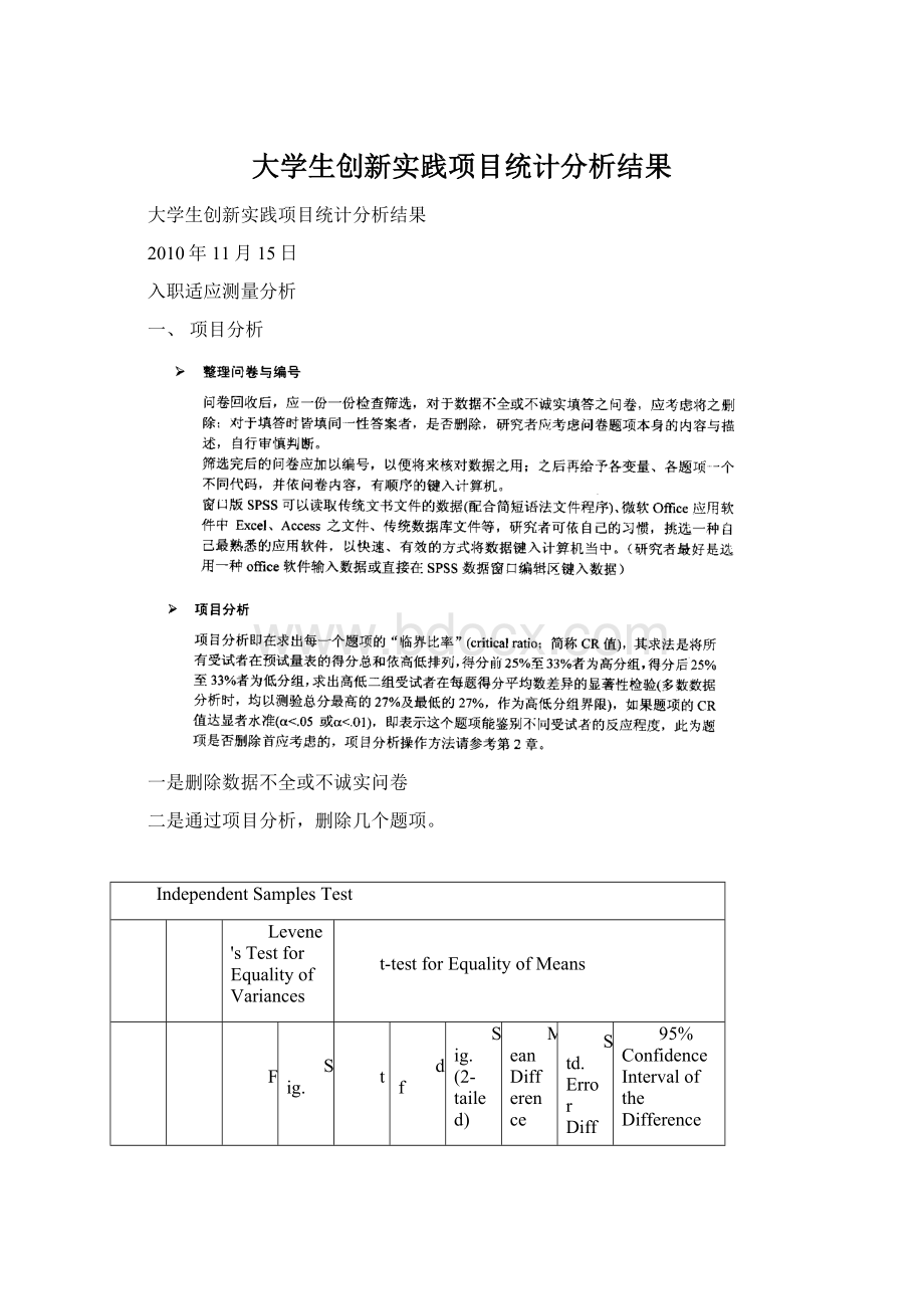 大学生创新实践项目统计分析结果Word下载.docx_第1页