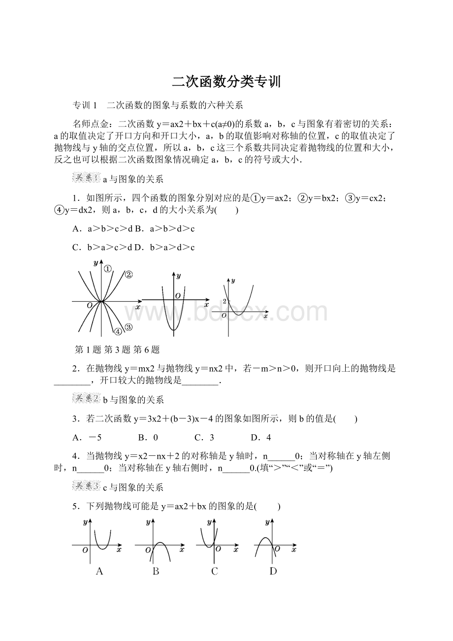 二次函数分类专训.docx