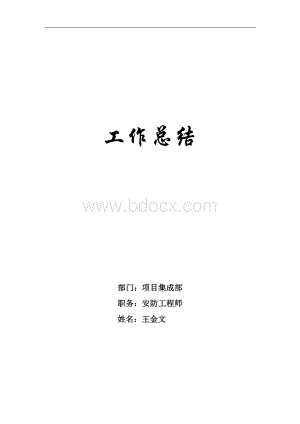 试用期转正工作总结.docx