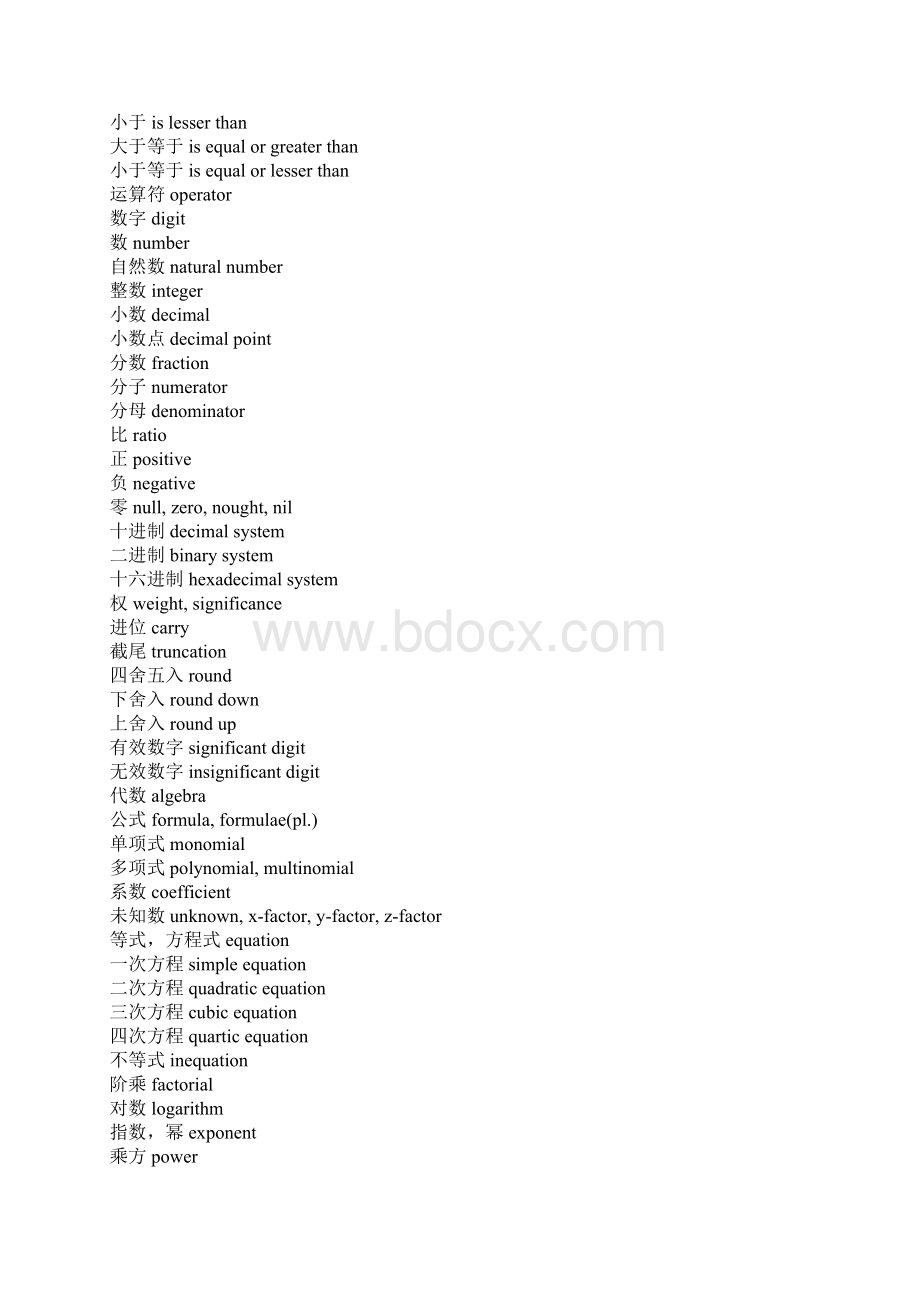 数学英语词汇大全.docx_第2页