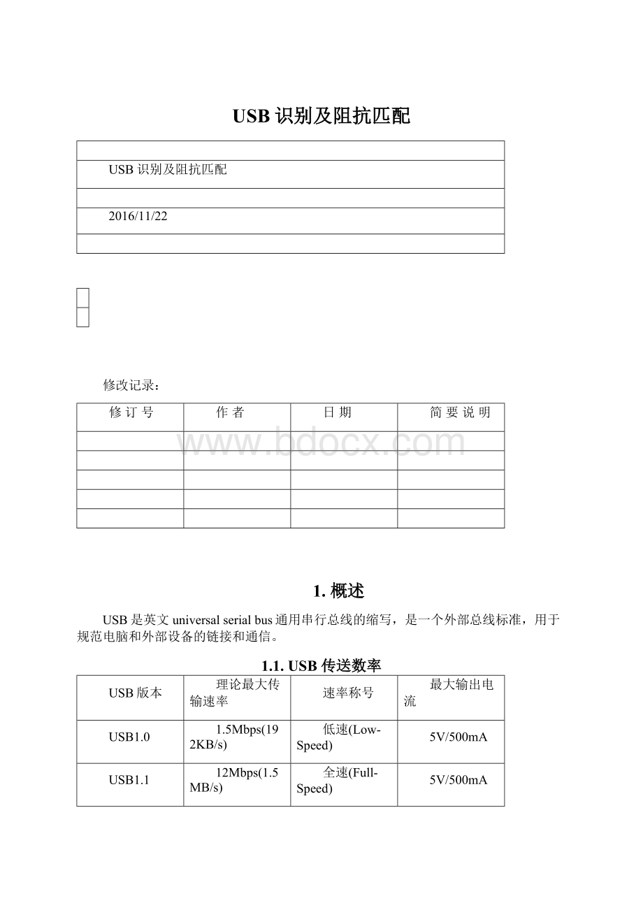 USB识别及阻抗匹配Word文件下载.docx