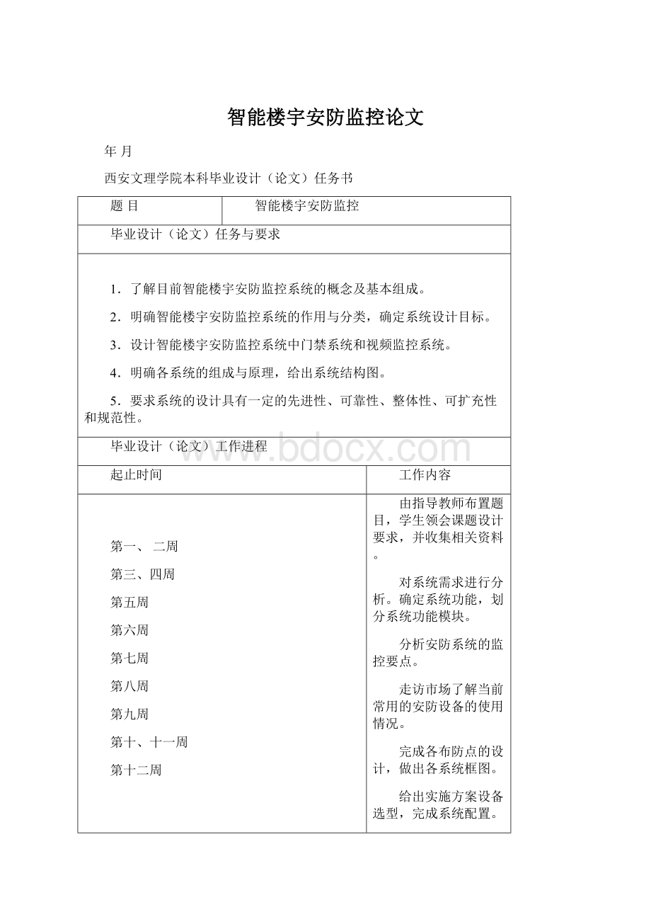 智能楼宇安防监控论文.docx_第1页