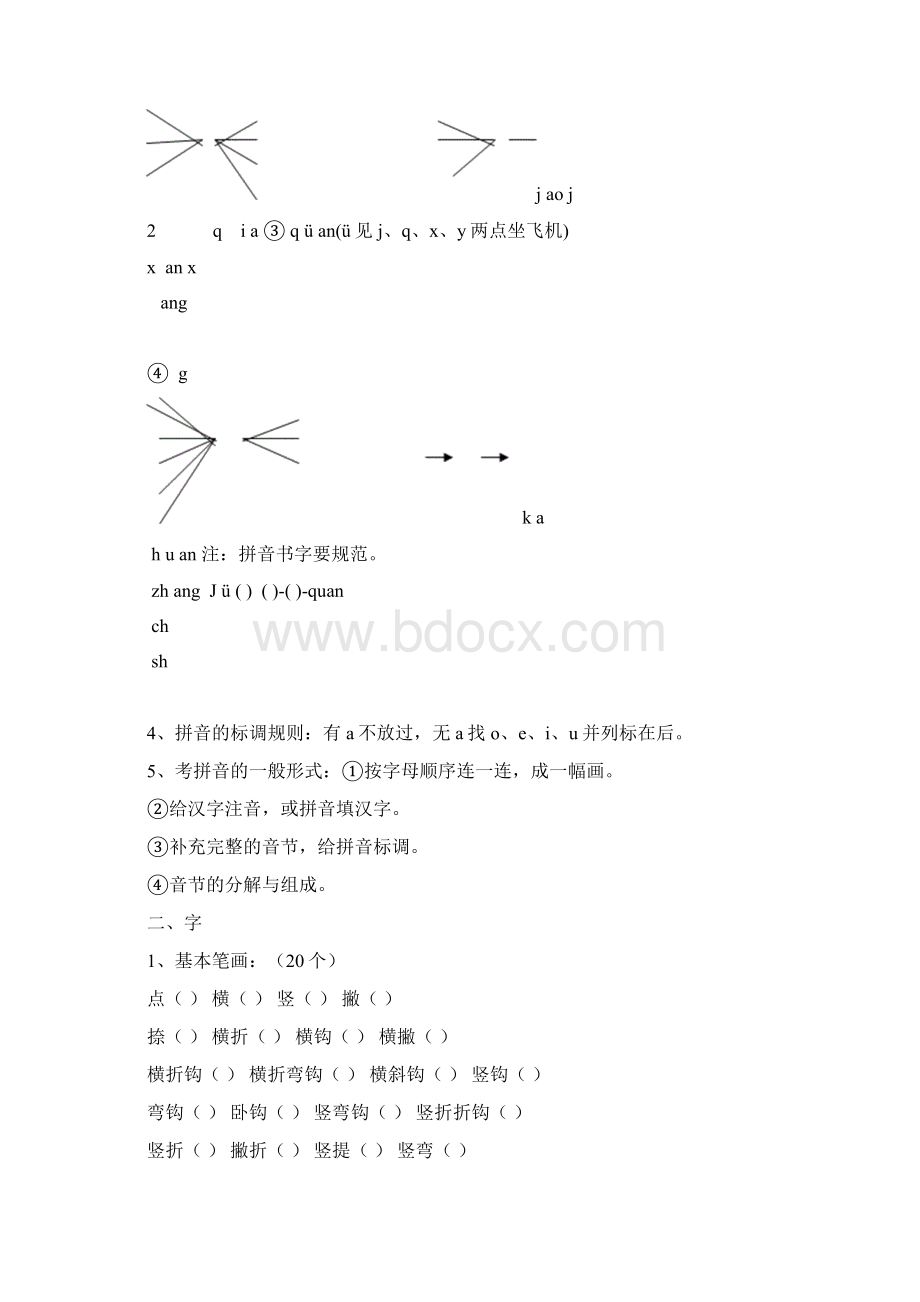 人教版一年级上册语文重点课文整理.docx_第2页