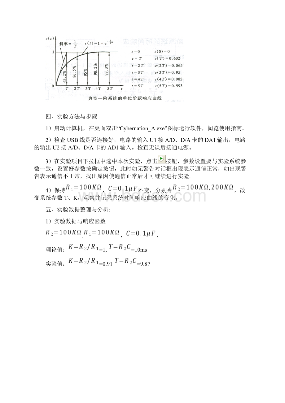 实验一典型环节的瞬态响应和动态解析文档格式.docx_第2页