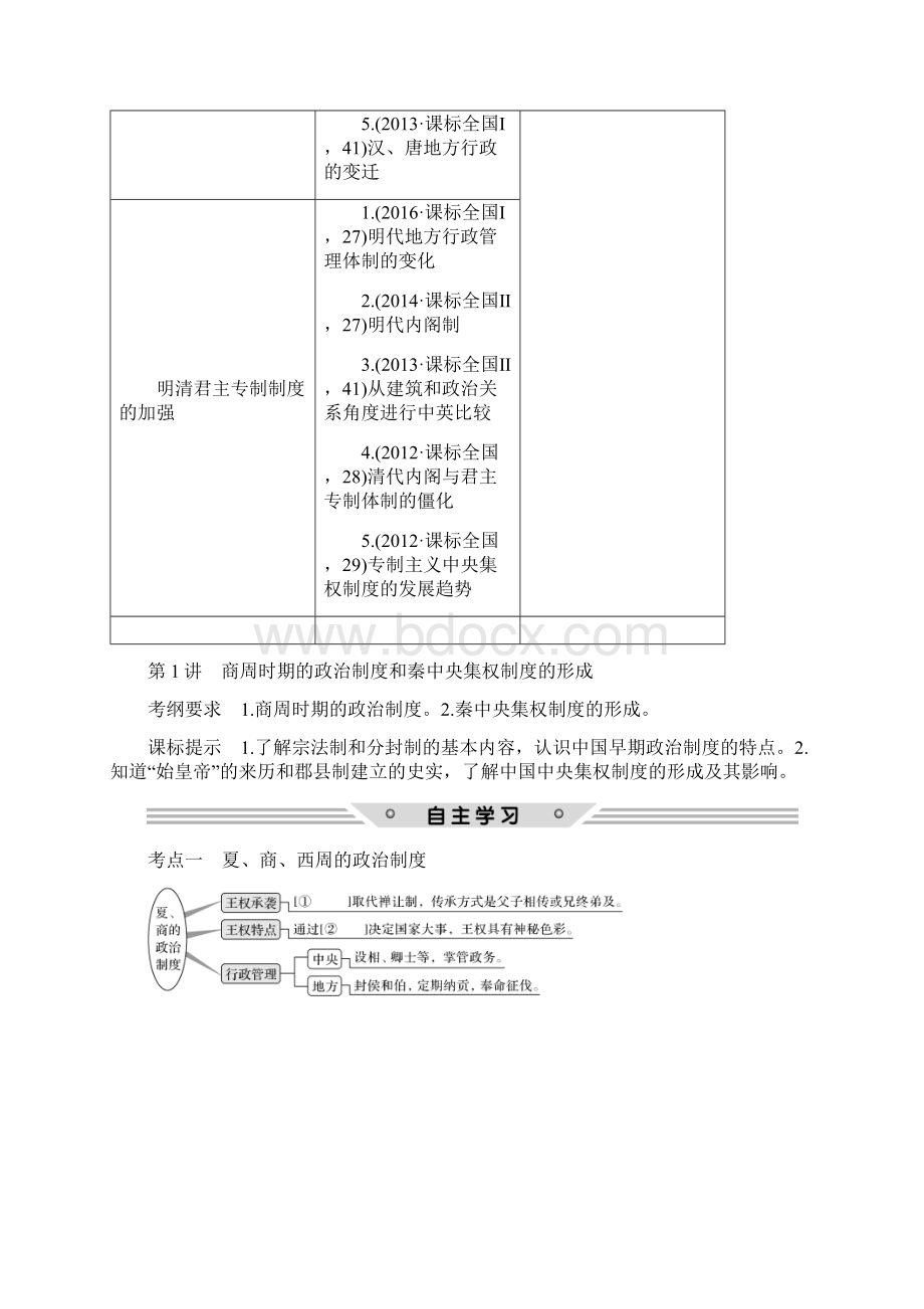 届一轮复习人教版 古代中国的政治制度 教案Word文件下载.docx_第2页