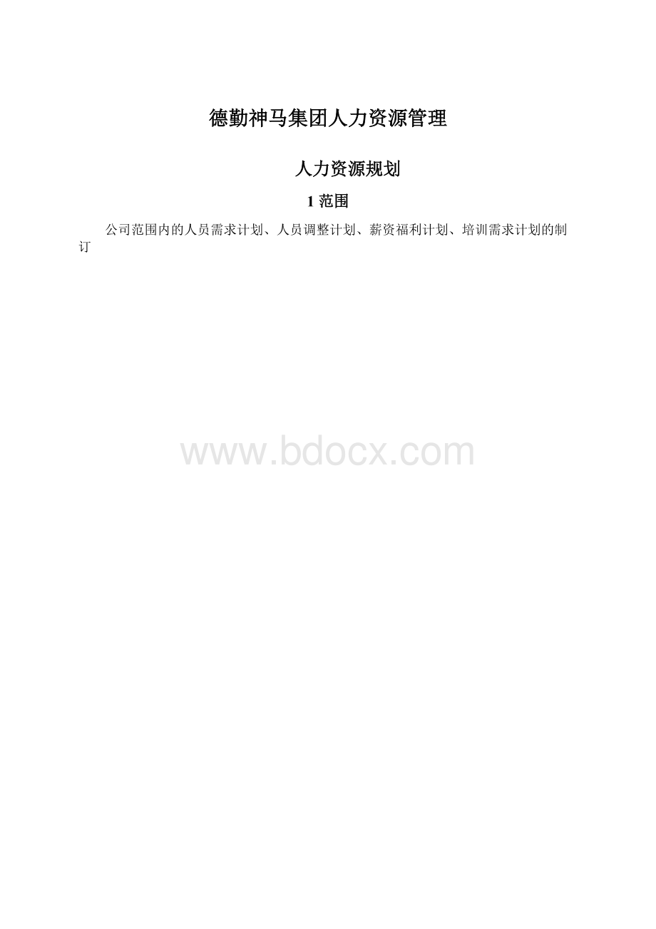 德勤神马集团人力资源管理.docx