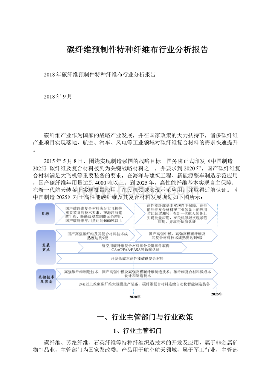 碳纤维预制件特种纤维布行业分析报告.docx