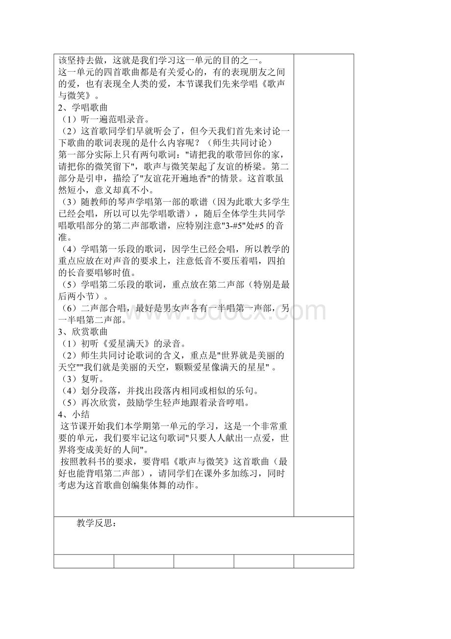 人音版六年级下册音乐全册教案表格版Word文档格式.docx_第2页