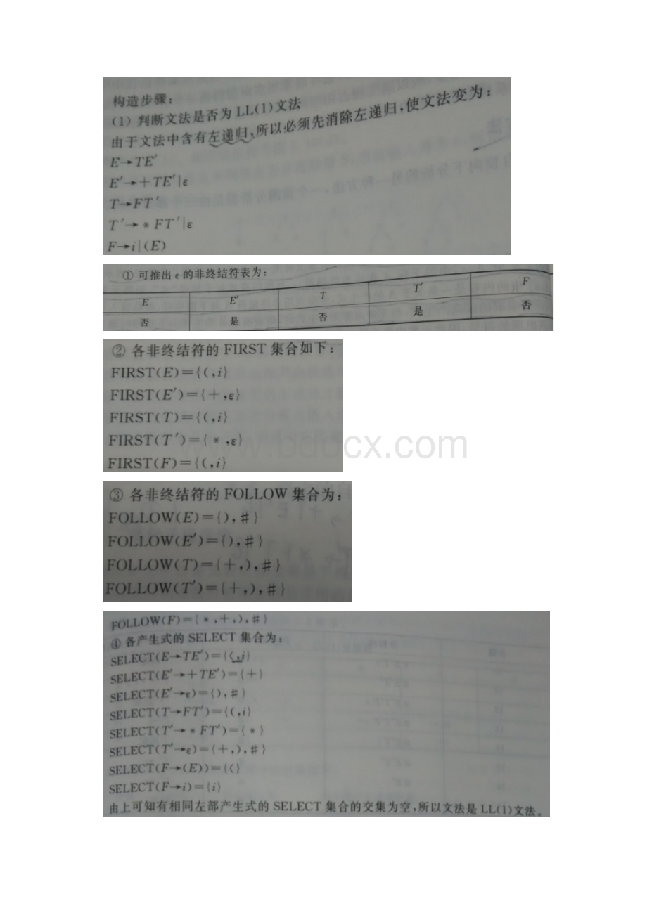 实验5 LL1语法分析程序的设计与实现C语言教学文稿Word格式.docx_第2页