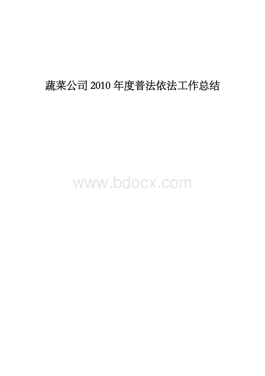 普法依法工作总结Word格式文档下载.doc