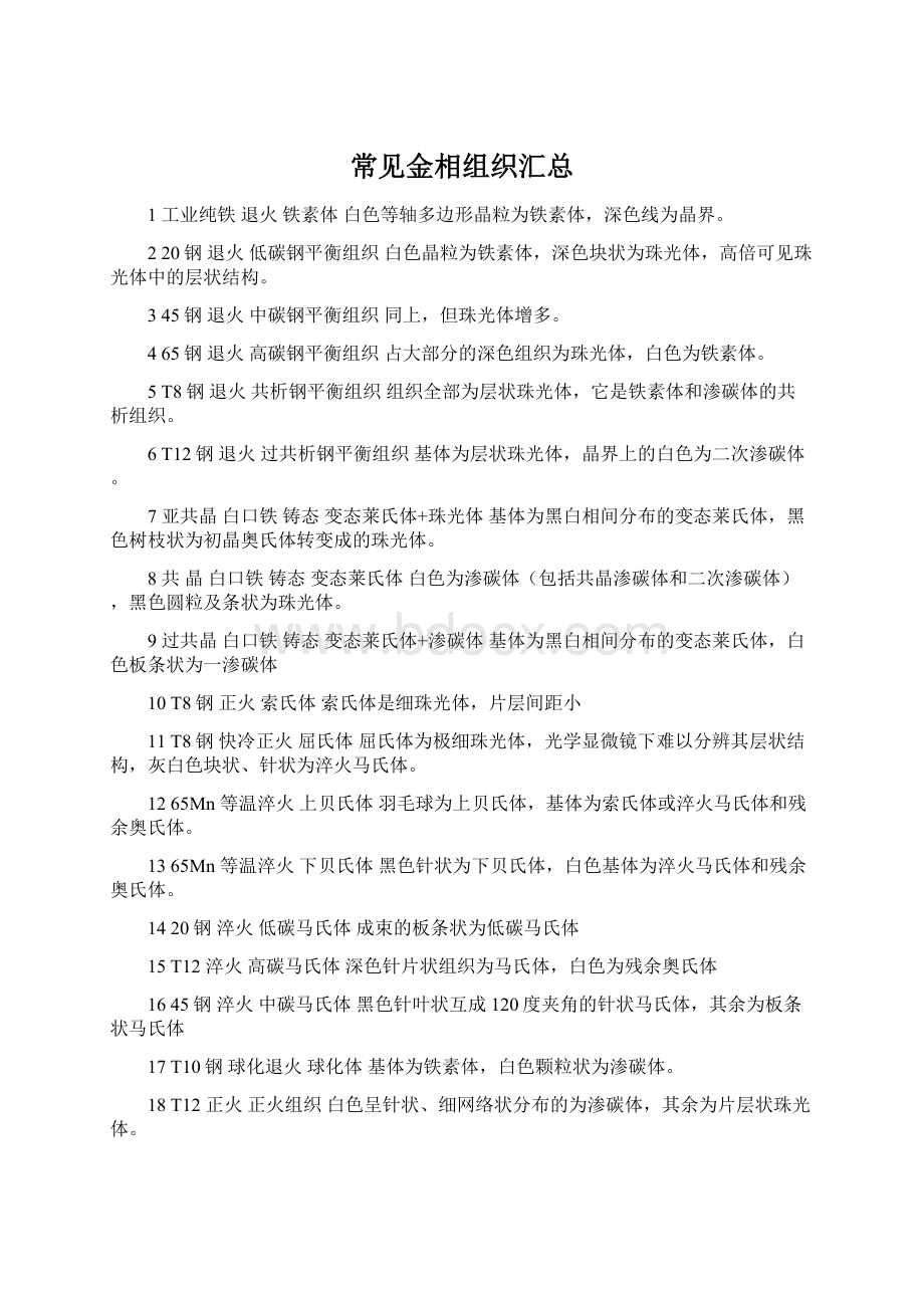 常见金相组织汇总.docx_第1页