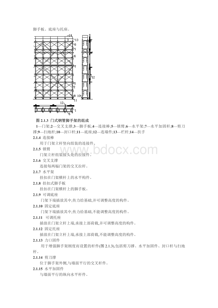 JGJ128-建筑施工门式钢管脚手架安全技术规范_精品文档.doc_第2页