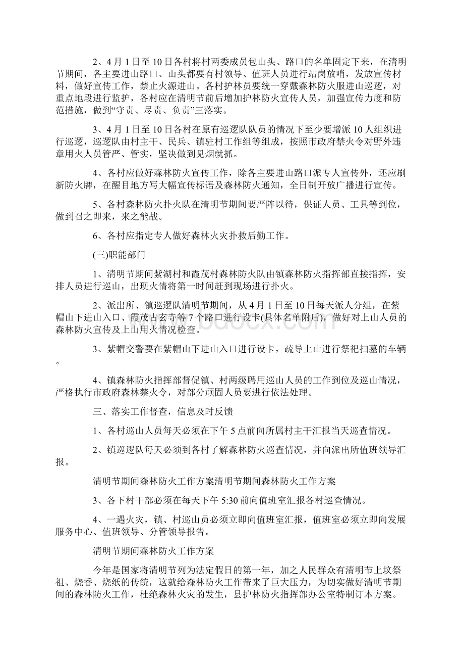 清明节森林防火工作方案.docx_第2页