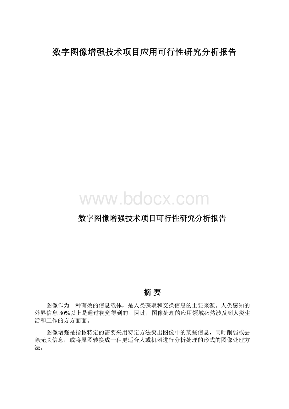 数字图像增强技术项目应用可行性研究分析报告Word格式文档下载.docx