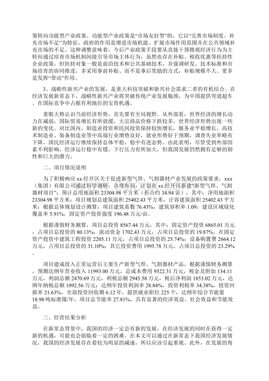 新型气焊气割器材项目工作总结汇报Word格式文档下载.docx_第2页