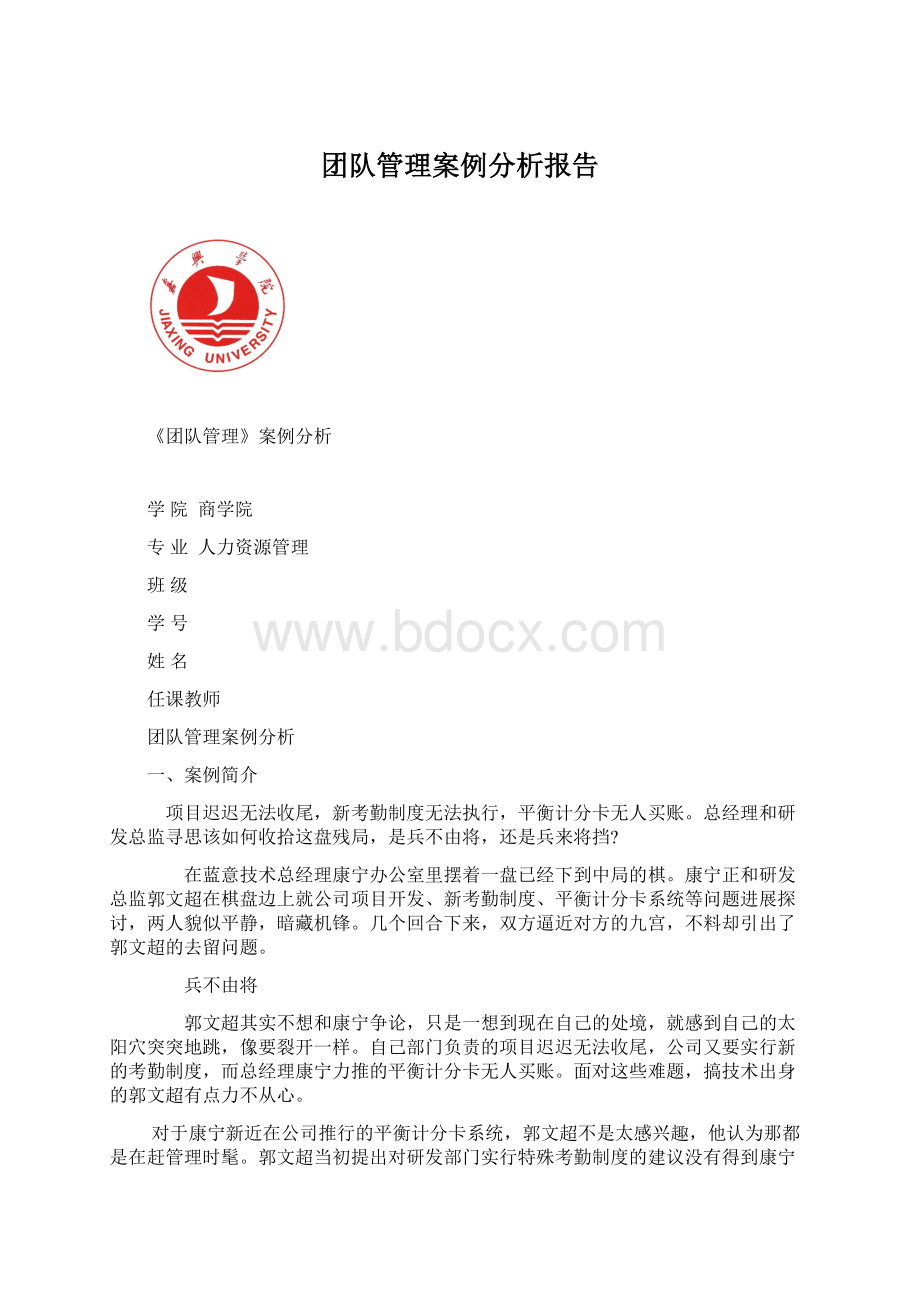 团队管理案例分析报告.docx