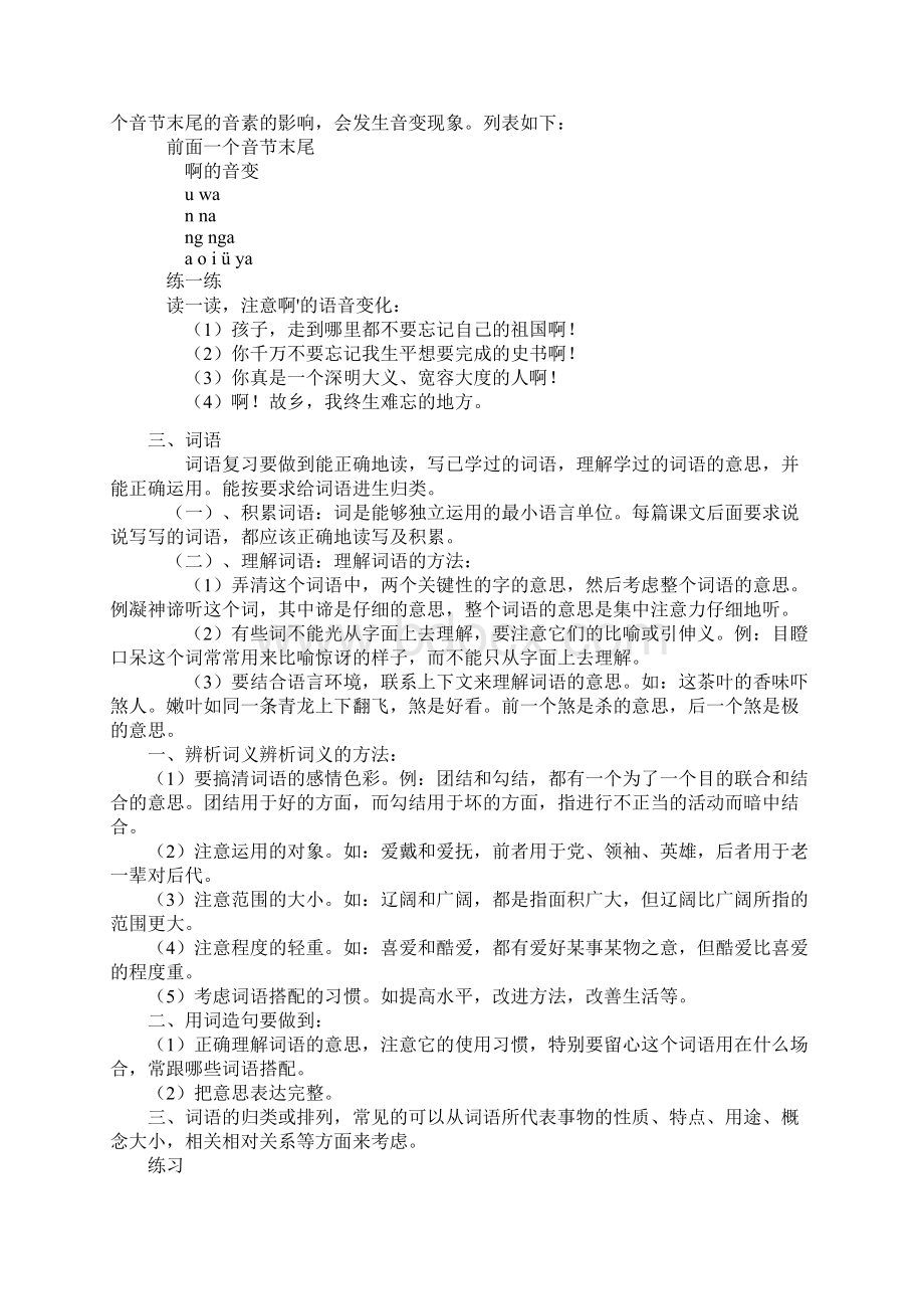 六年级下册语文拼音词语句子成语近反义词阅读作文归类复习资料各种版本通用.docx_第3页