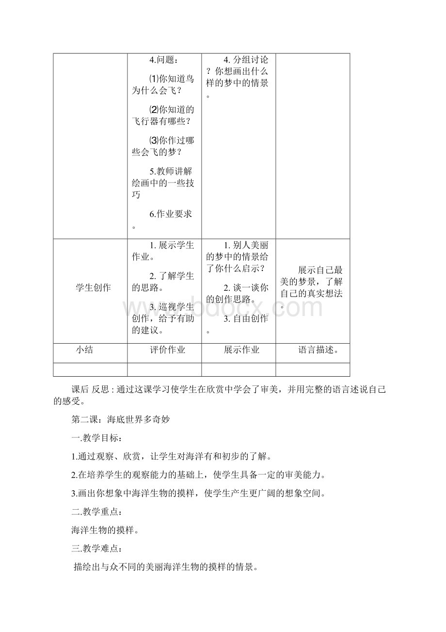 岭南版小学一年级下册美术教案全册 1Word文档下载推荐.docx_第2页