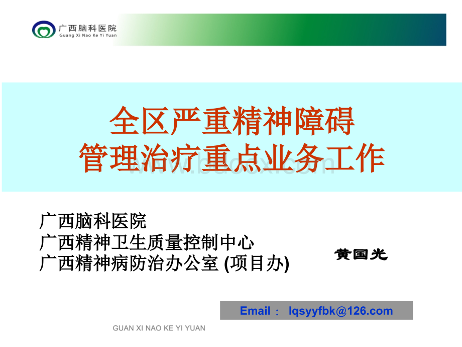 全区严重精神障碍管理治疗重点业务工作柳州PPT文件格式下载.ppt