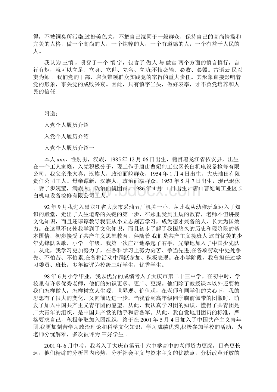 入党个人小结范文Word格式.docx_第3页