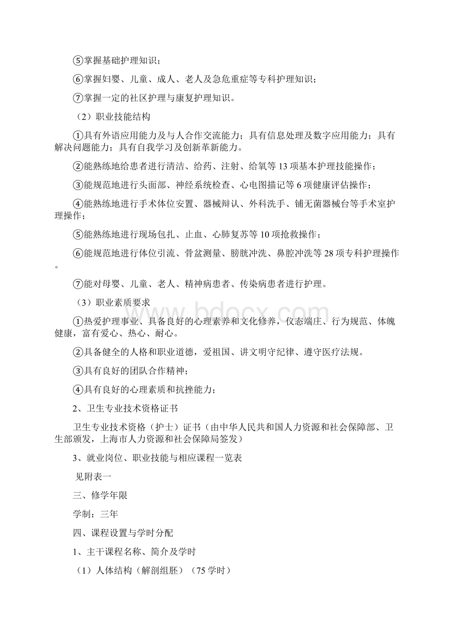 最新上报稿济光护理专业人才培养计划定稿文档格式.docx_第2页