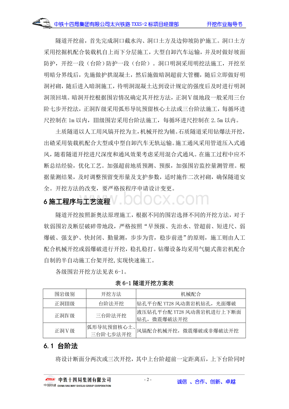 隧道开挖作业指导书完稿Word文档格式.doc_第2页