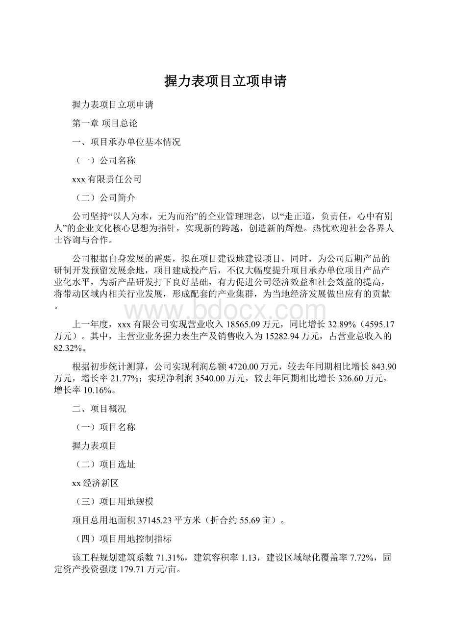 握力表项目立项申请.docx_第1页