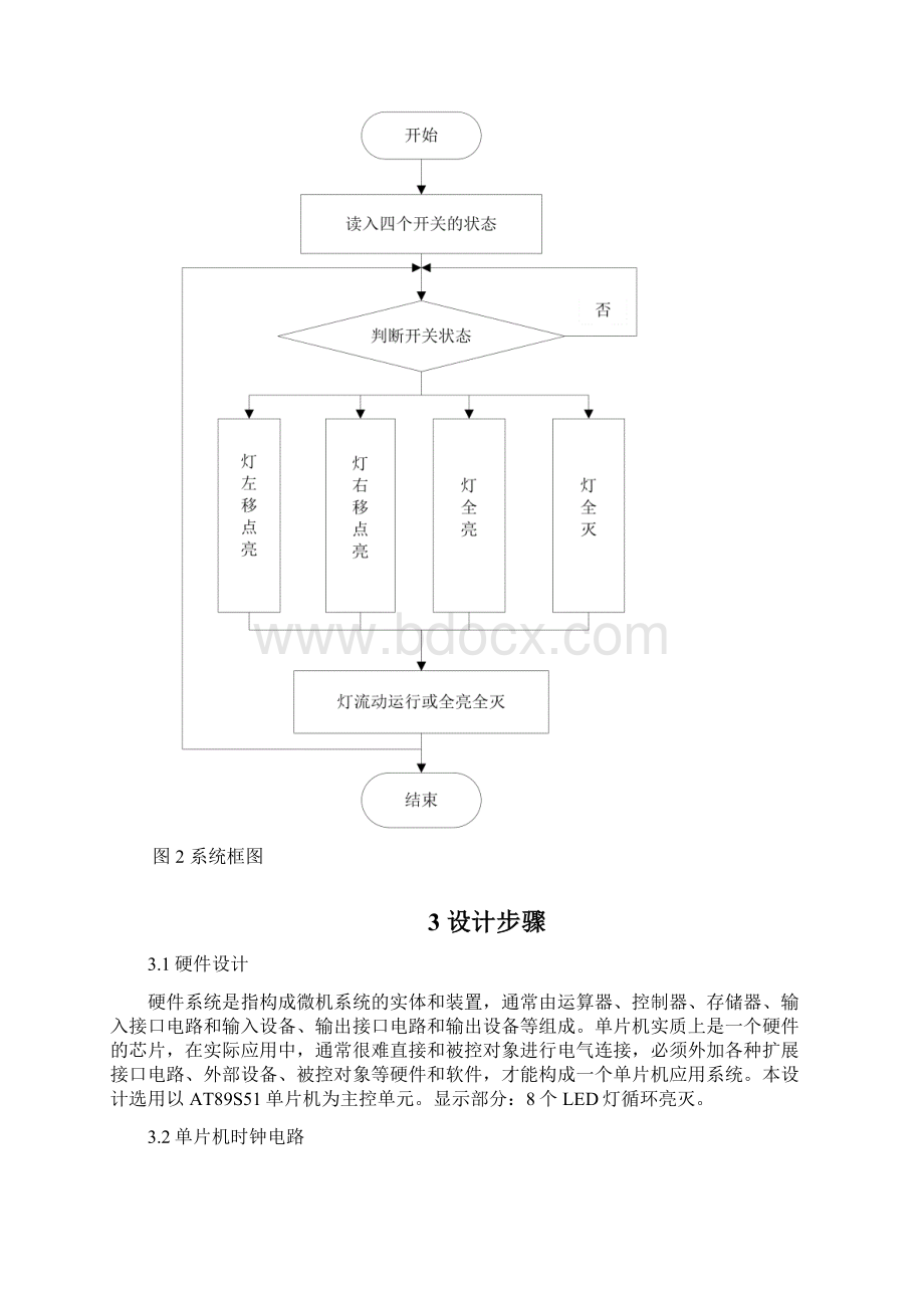 单片机流水灯课程设计报告书.docx_第3页