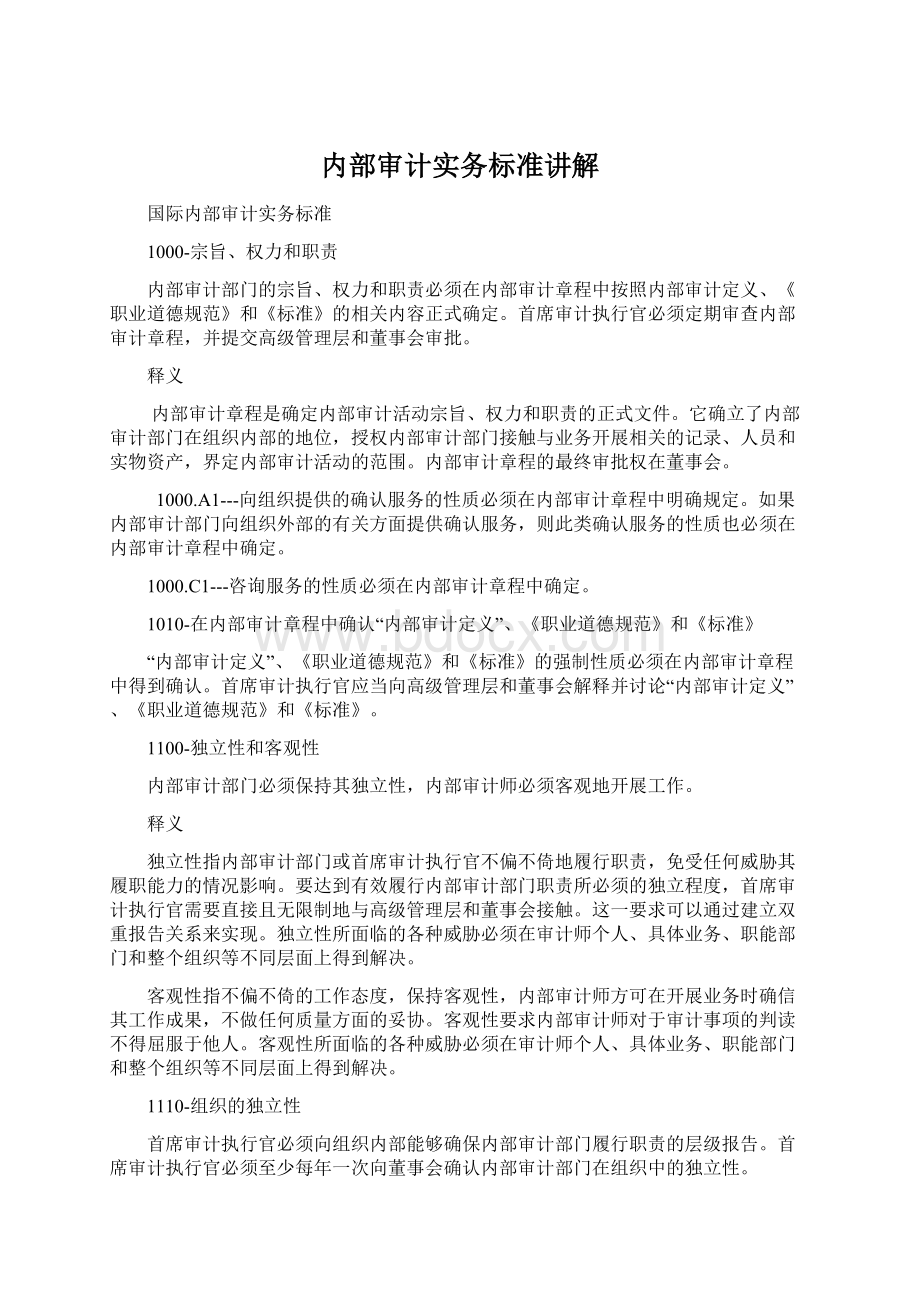 内部审计实务标准讲解文档格式.docx_第1页