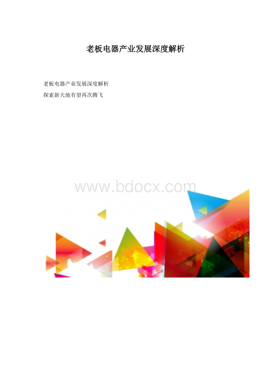 老板电器产业发展深度解析.docx