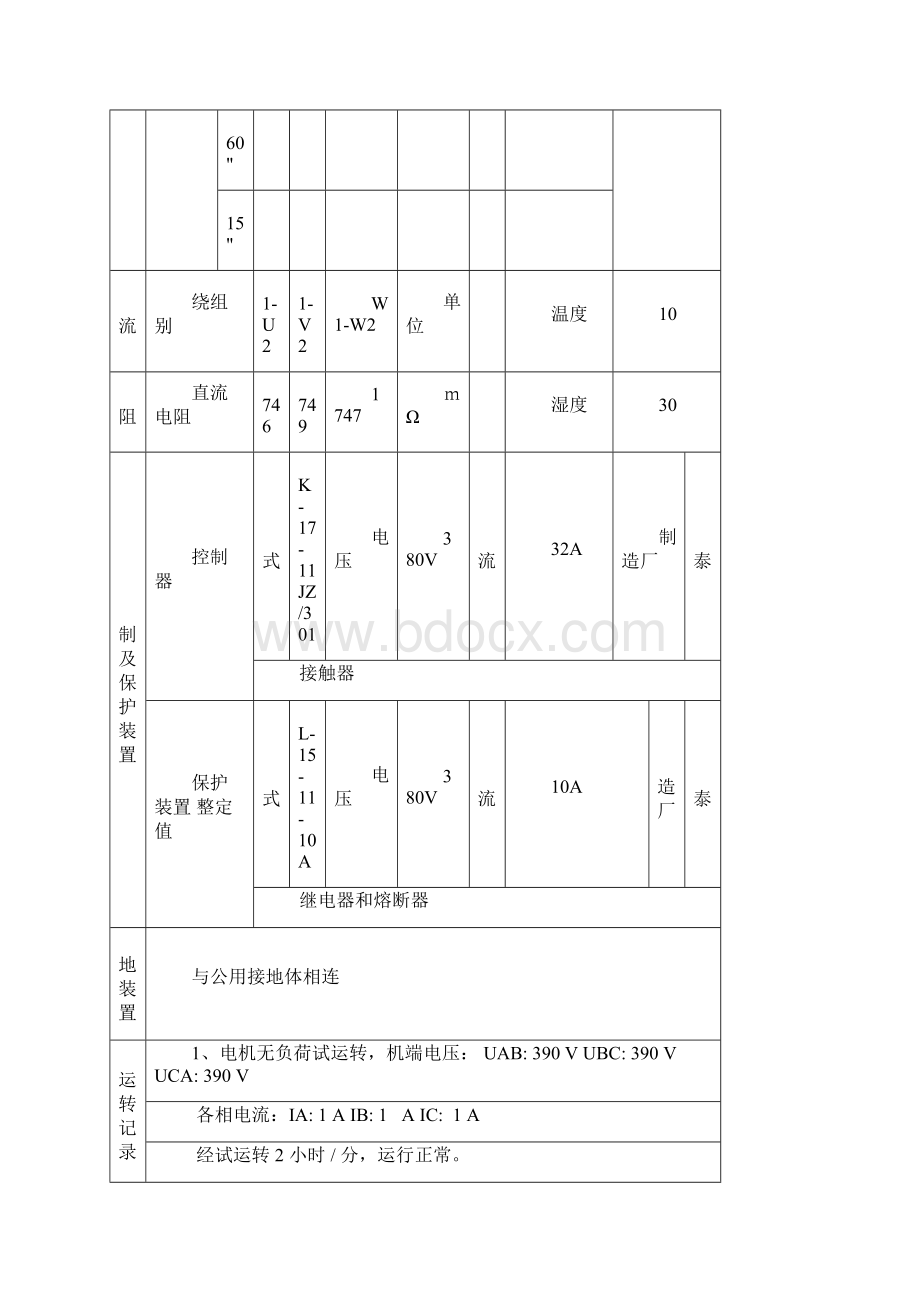 电机调试记录Word格式.docx_第2页