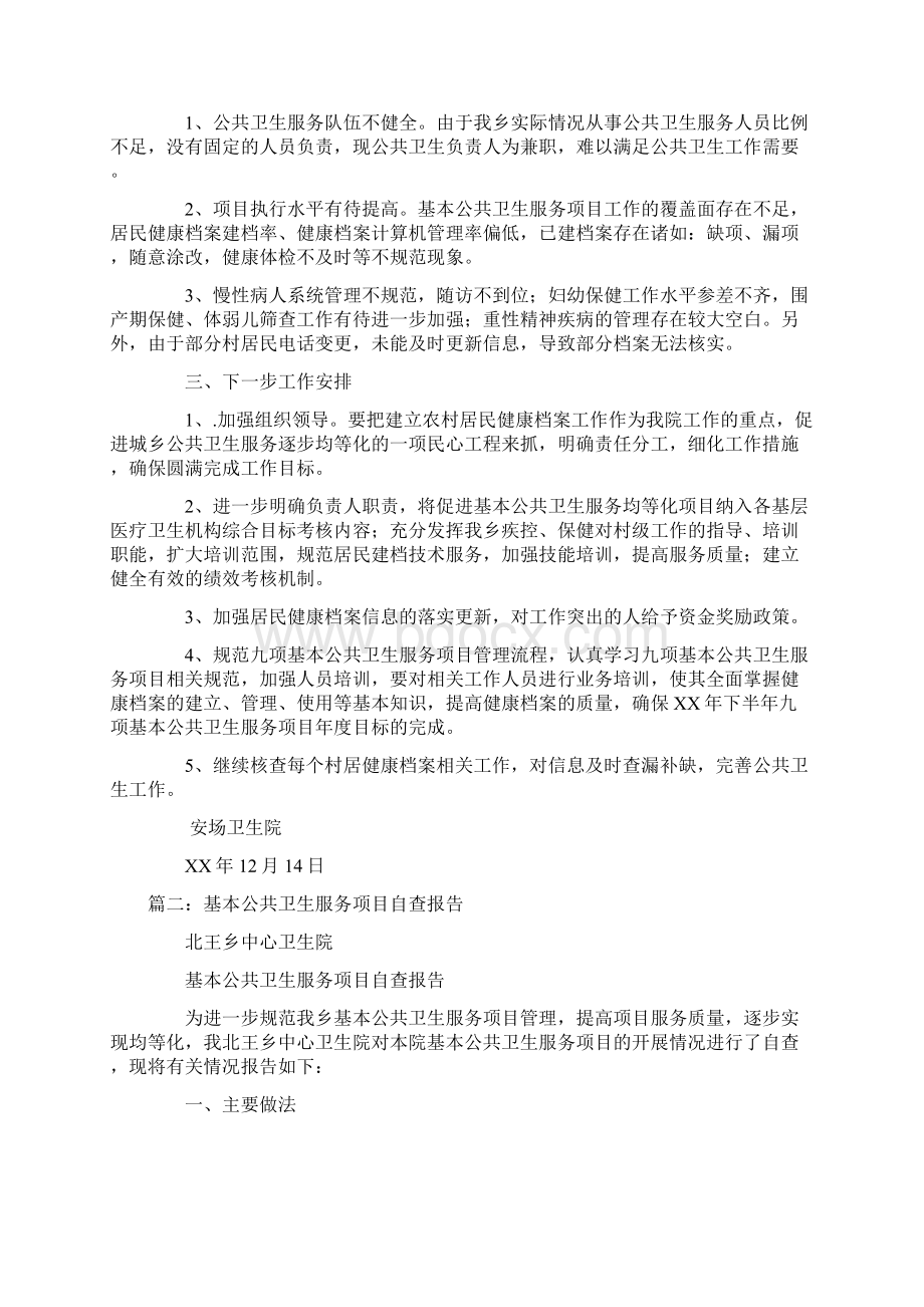 公共卫生服务自查报告.docx_第3页