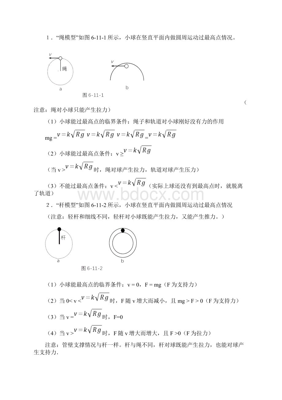 圆周运动的临界问题Word文档格式.docx_第2页