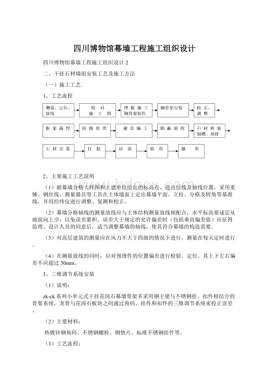 四川博物馆幕墙工程施工组织设计.docx_第1页