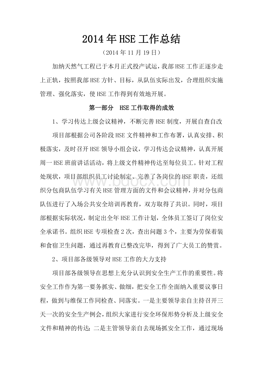 HSE工作总结Word文档下载推荐.docx