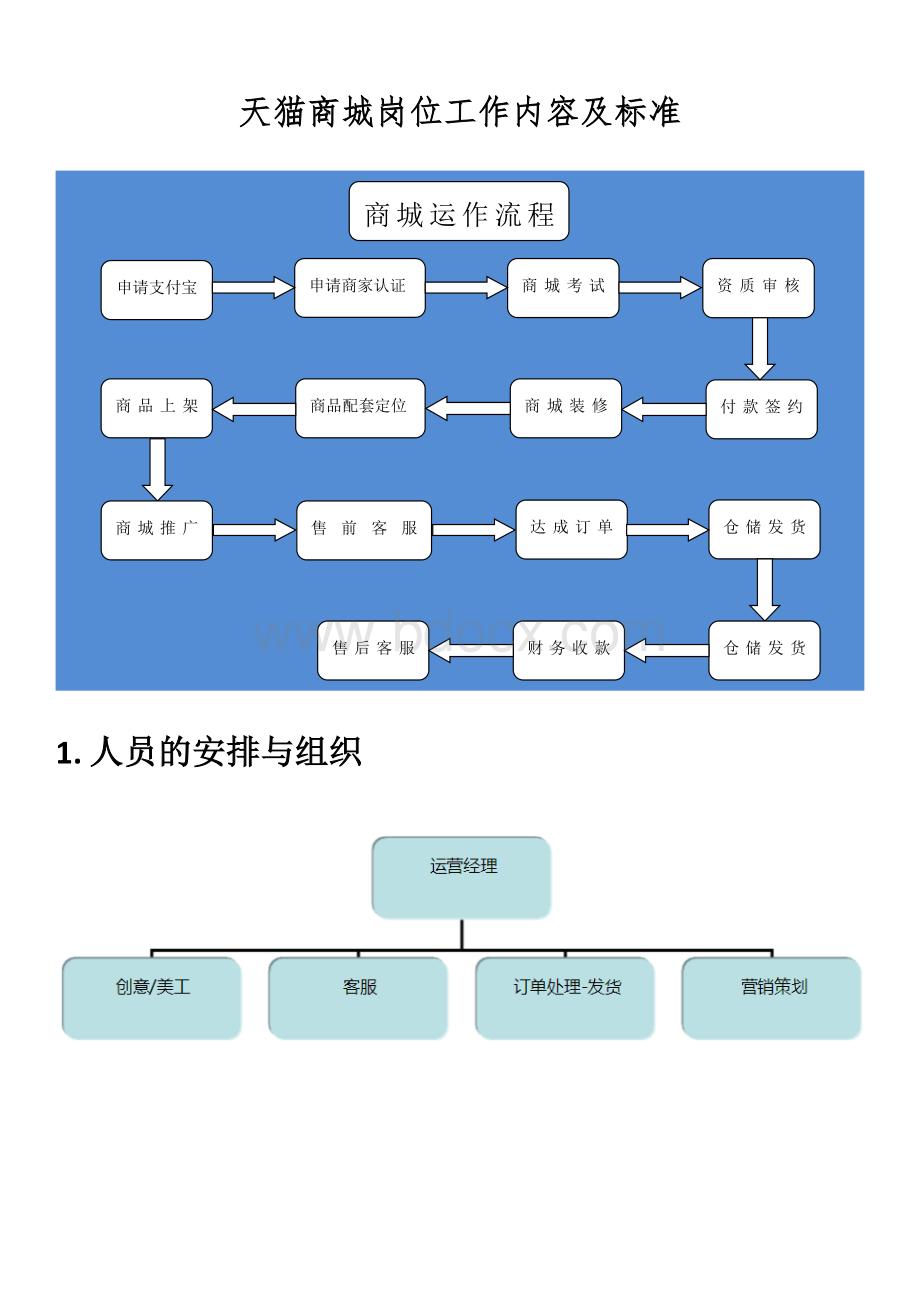 天猫商城运营计划岗位工作内容及职责标准Word格式文档下载.docx