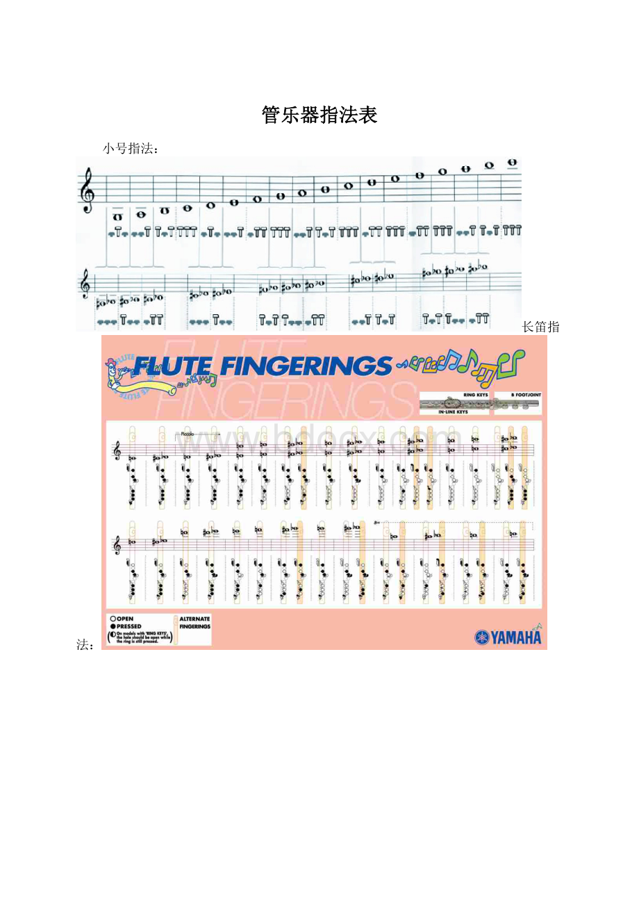 管乐器指法表.docx_第1页