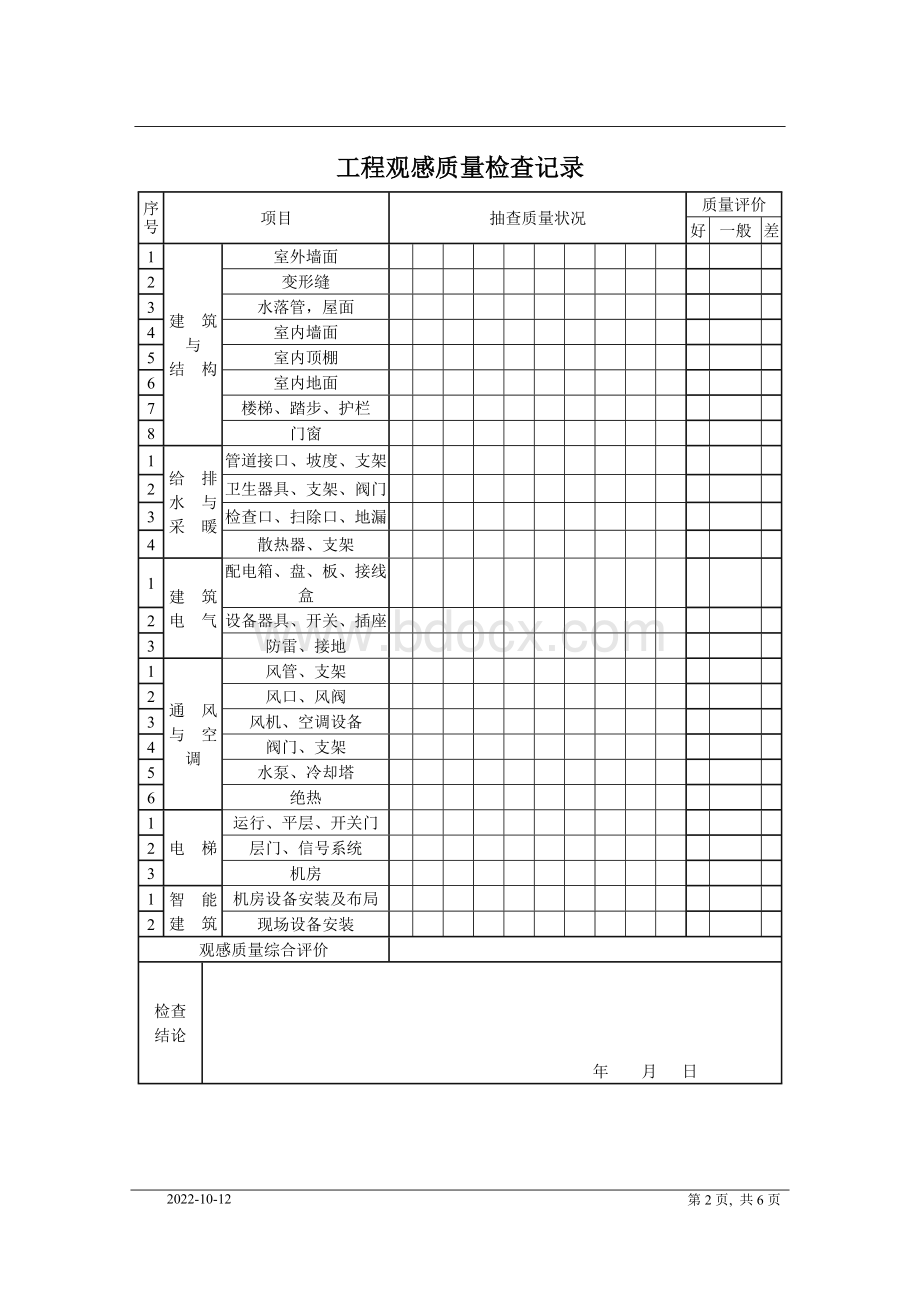 施工现场质量管理检查表范本_精品文档Word文档格式.doc_第2页