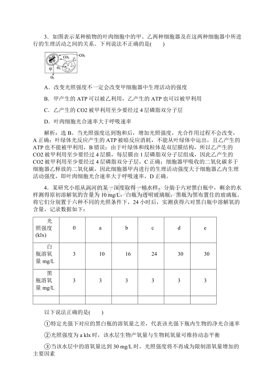 第三单元 第10讲 光合作用与细胞呼吸的综合提升课Word下载.docx_第2页